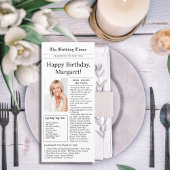 1955 Trivia, 70th birthday Flat Menu style Card Menükarte