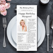 1955 Trivia, 70th birthday Flat Menu style Card Menükarte