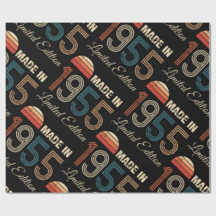 1955 Vintag 70. Geburtstag Geschenkpapier