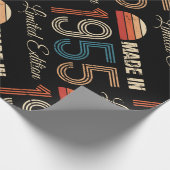 1955 Vintag 70. Geburtstag Geschenkpapier (Ecke)