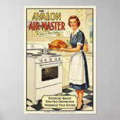 1955 Vintage Avalon Air-Master Oven Advertising Poster (Vorne)