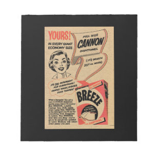 1955 Vintage-Waschpulver-Werbung Notizblock