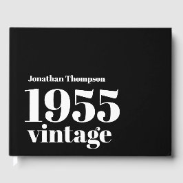 1955 Vintager Name Schwarzer Mann 70. Geburtstagsp Gästebuch