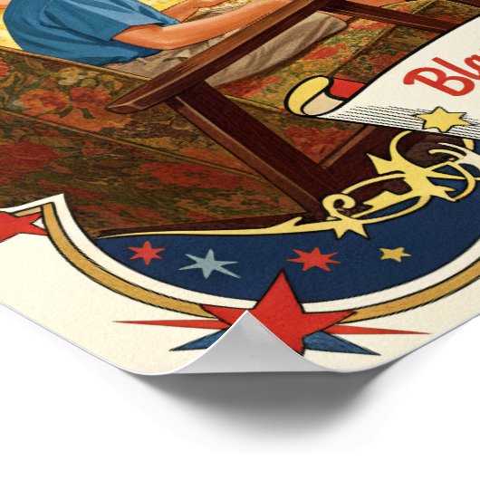 1955 Vintages Fernsehwerbung-Poster Poster (Ecke)