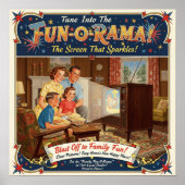 1955 Vintages Fernsehwerbung-Poster Poster (Vorne)