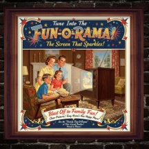 1955 Vintages Fernsehwerbung-Poster