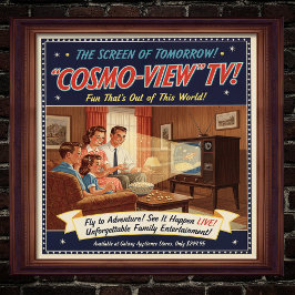 1955 Vintages Fernsehwerbung-Poster Poster