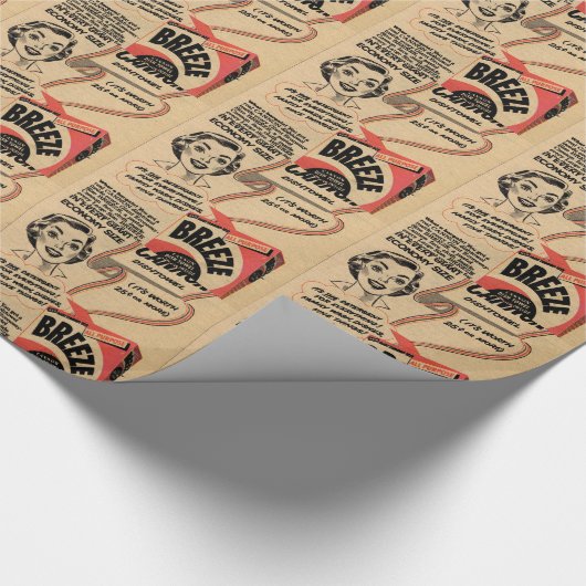 1955 Vintages Waschpulver Geschenkpapier (Ecke)