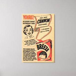 1955 Vintages Waschpulver Leinwanddruck