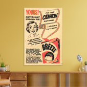 1955 Vintages Waschpulver Leinwanddruck (Insitu (Wohnzimmer))