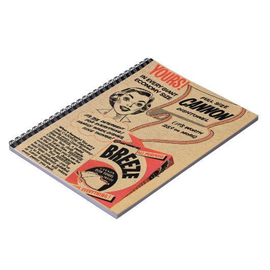 1955 Vintages Waschpulver Notizblock (Linke Seite)