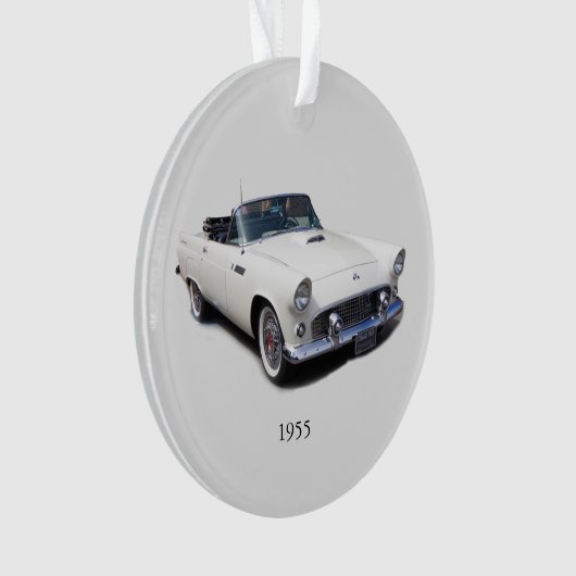 1955 weiße konvertierbare Acrylschmuck Ornament (Vorderseite)