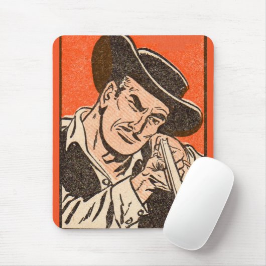 1955 Western schlechter Typ mit Gewehr von Billy,  Mousepad (Mit Mouse)