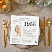 1955 Zeitung zum Geburtstag Trivia Serviette