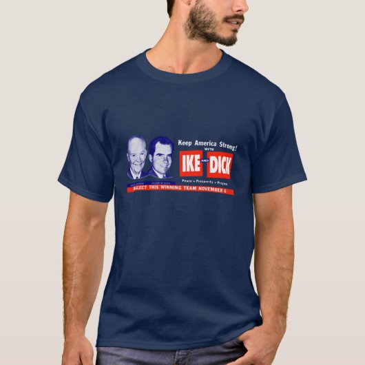 1956 Abstimmung Ike und Dick T-Shirt (Vorderseite)