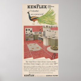 1956 Bodenwerbung PEACOCK Poster