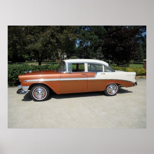 1956 Chevrolet Bel-Air 4 Door Sedan Poster (Vorne)