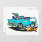 1956 Chevy 150-210 Türkisauto Postkarte (Vorne/Hinten)