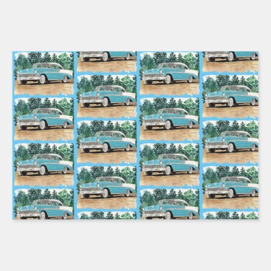 1956 Chevy Art Set Geschenkpapier Set (Vorderseite 2)