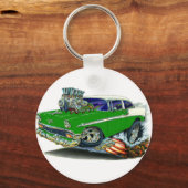 1956 Chevy Belair Green Car Schlüsselanhänger (Vorderseite)
