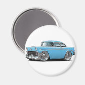 1956 Chevy Belair Lt Blue Car Magnet (Vorderseite/Rückseite)