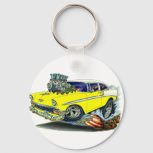 1956 Chevy Belair Yellow Car Schlüsselanhänger