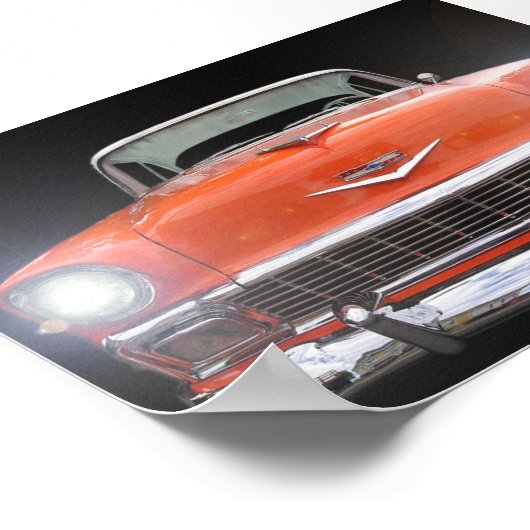 1956 CHEVY "LIGHTS ON" POSTER (Ecke)