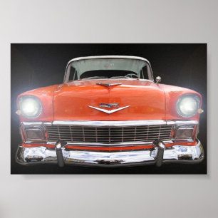 1956 CHEVY "LIGHTS ON" POSTER