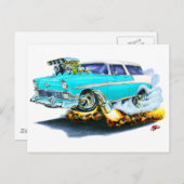 1956 Chevy Nomad Türkis Car Postkarte (Vorne/Hinten)