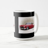 1956 Chevy Red White Digital Art Tasse (VorderseiteRechts)