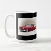 1956 Chevy Red White Digital Art Tasse (Links)
