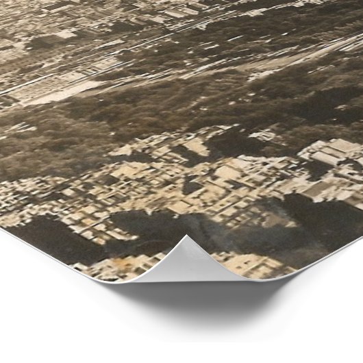 1956 Eiffelturm Picture Postcard~Paris Poster (Ecke)