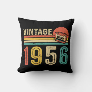 1956 Geburtstagsidee Musik Kassettenband Retro Geb Kissen
