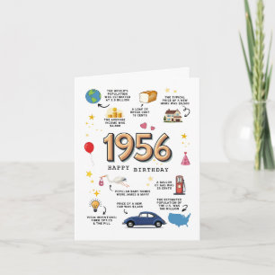 1956 Geburtstagskarte für Vater oder Mama Karte