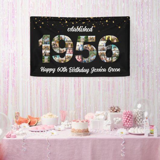 1956 gegründetes Foto Collage Party Banner (Party)