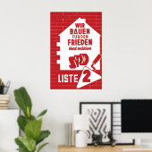 1956 German Labour Party Election Poster Social (Heimbüro)