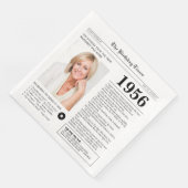 1956 Newspaper Birthday Paper Napkin Serviette (Ecke)