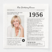 1956 Newspaper Birthday Paper Napkin Serviette (Vorderseite)