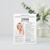 1956 Newspaper Birthday  Postkarte (Stehend Vorderseite)