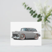 1956 Nomad Grey-White Car Postkarte (Stehend Vorderseite)