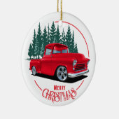 1956 Red Truck Weihnachten Keramik Ornament (Rechts)