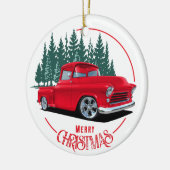1956 Red Truck Weihnachten Keramik Ornament (Links)