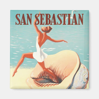 1956 San Sebastian Spanien Jahrgang Reise Magnet