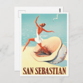 1956 San Sebastian Spanien Jahrgang Reise Postkarte (Vorne/Hinten)