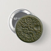 1957 Briten-Sixpencestückknopf Button (Vorne & Hinten)