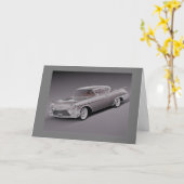 1957 Cadillac Eldorado Biarritz BIRTHDAY CARD Karte (Gelbe Blume)