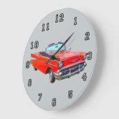 1957 Chevrolet Bel Air Cabrio Antiker Auto Große Wanduhr (Winkel)