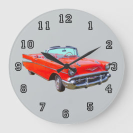 1957 Chevrolet Bel Air Cabrio Antiker Auto Große Wanduhr