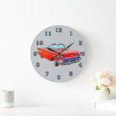 1957 Chevrolet Bel Air Cabrio Antiker Auto Große Wanduhr (Zuhause)