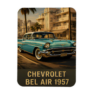 1957 Chevrolet Bel Air Classic American Car Retro  Magnet